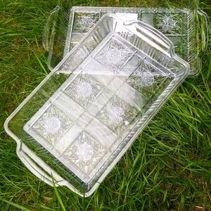 COPY 🇺🇦 New 2 Vintage Looking Ornamental Plastic Tray trinket